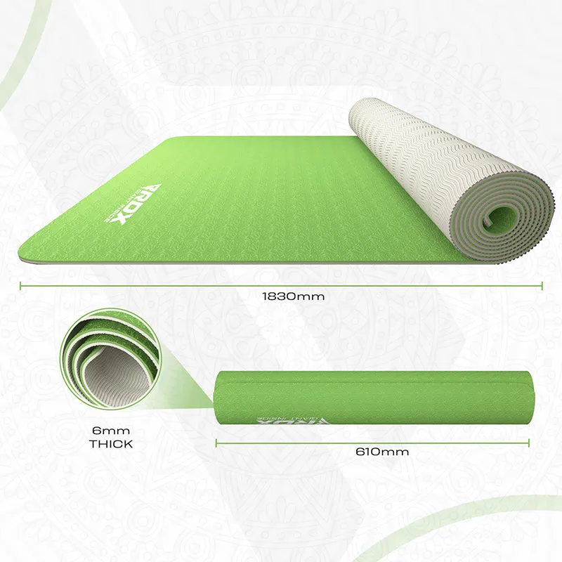 RDX GN Tappetino Yoga 6mm Verde 183cm