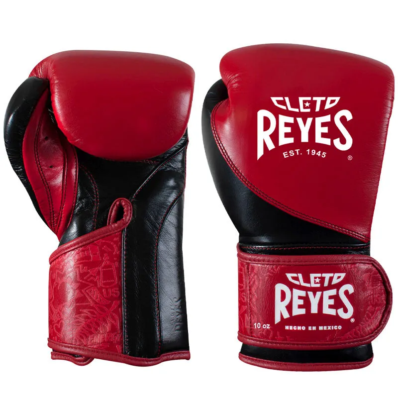 Cleto Reyes Alta Precisione guanti boxe 10 oz rosso nero pelle
