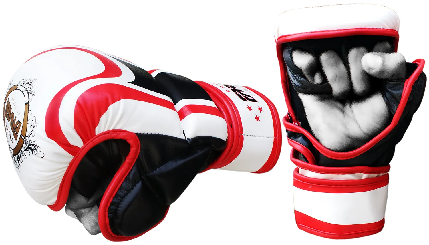 Farabi Sports Guanti MMA S/M Palmo Aperto Presa Lotta