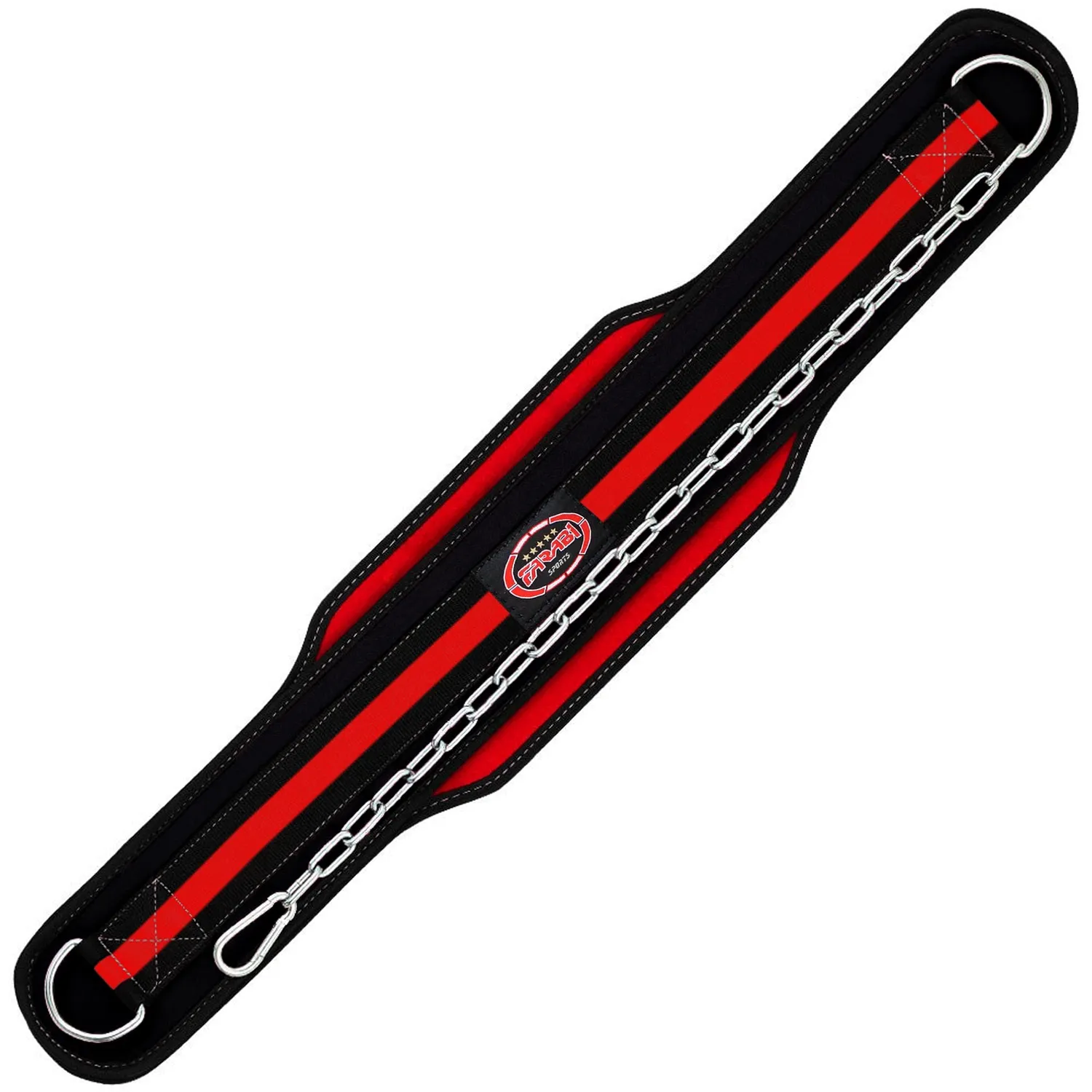 Farabi Sports cintura zavorra dip neoprene rossa 6 pollici