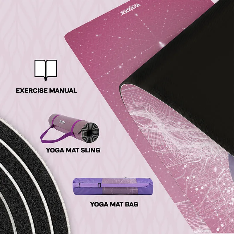 RDX D4 Tappetino Yoga 6mm Gomma Antiscivolo Rosa