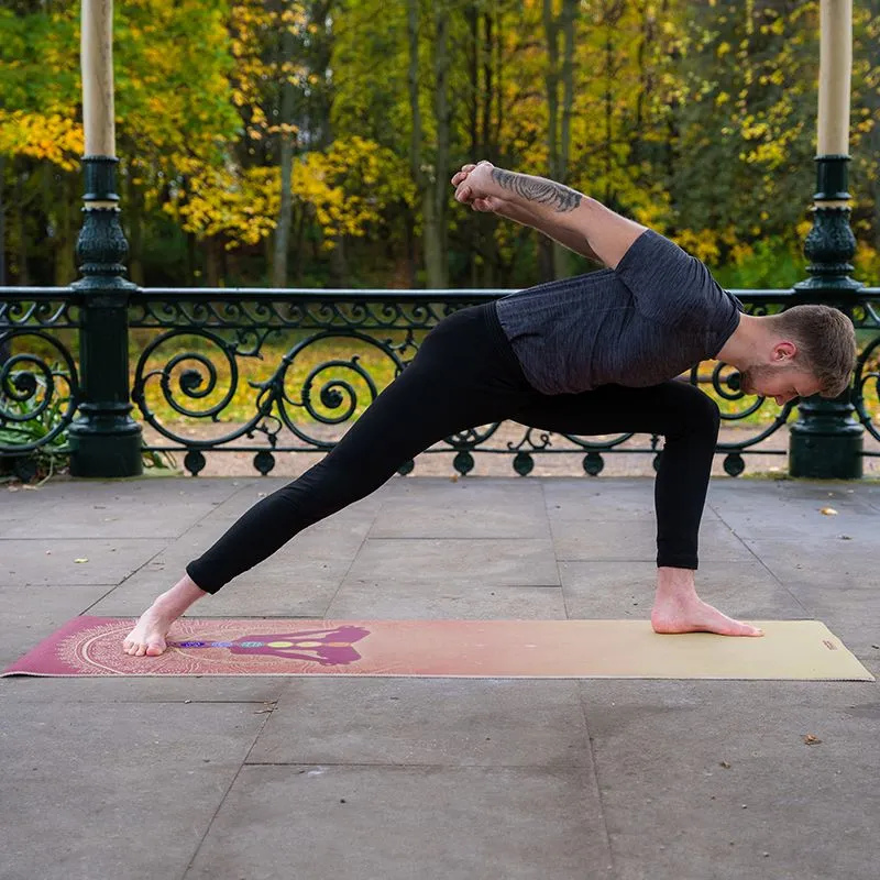 RDX Iris Tappetino Yoga PVC 6mm Rosa Antiscivolo