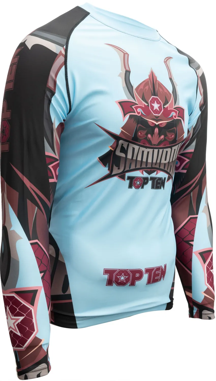 TOP TEN MMA Samurai rash guard elasticizzata