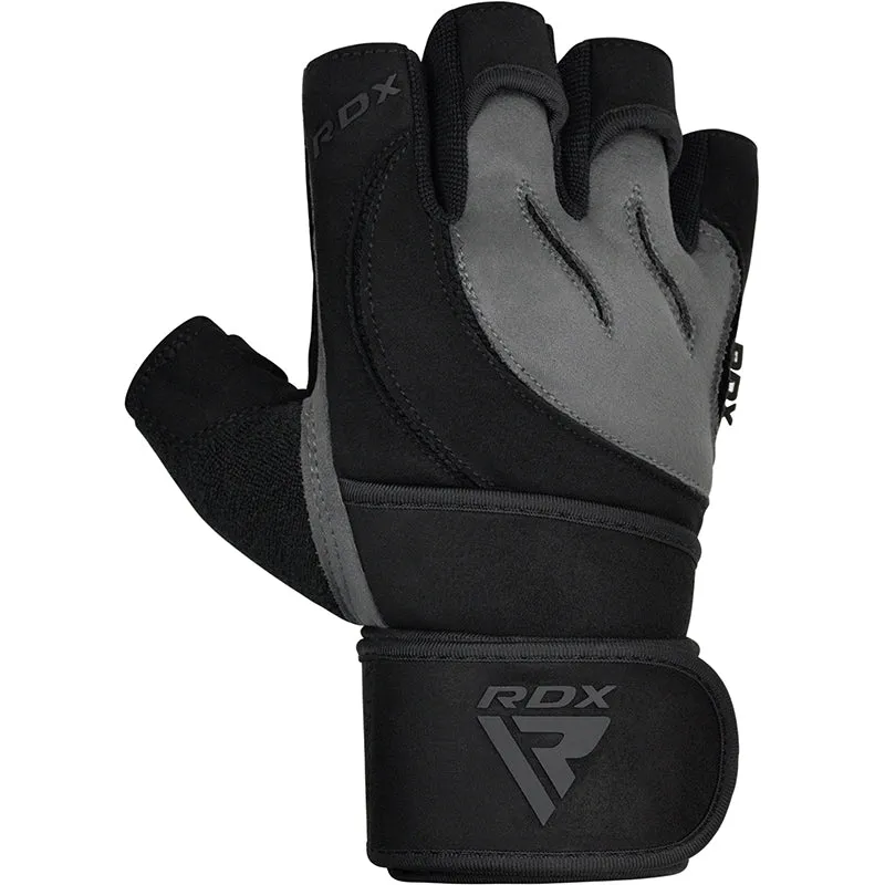 RDX L4 Guanti Palestra Dita Aperte sollevamento imbottiti