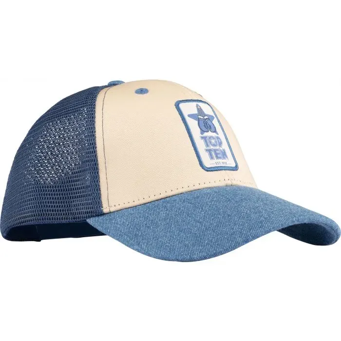 TOP TEN Look denim cappellino trucker blu