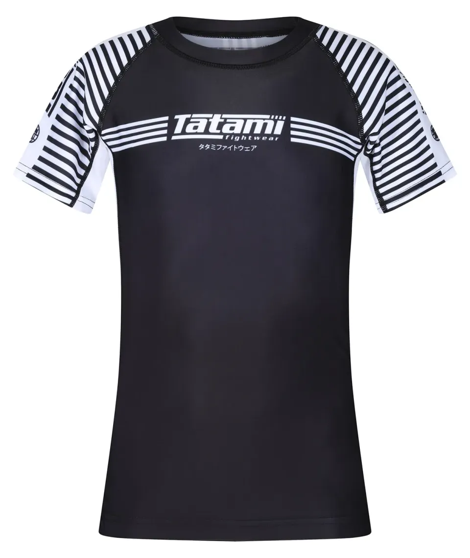 Tatami Kids IBJJF Ranked rash guard bianco manica corta