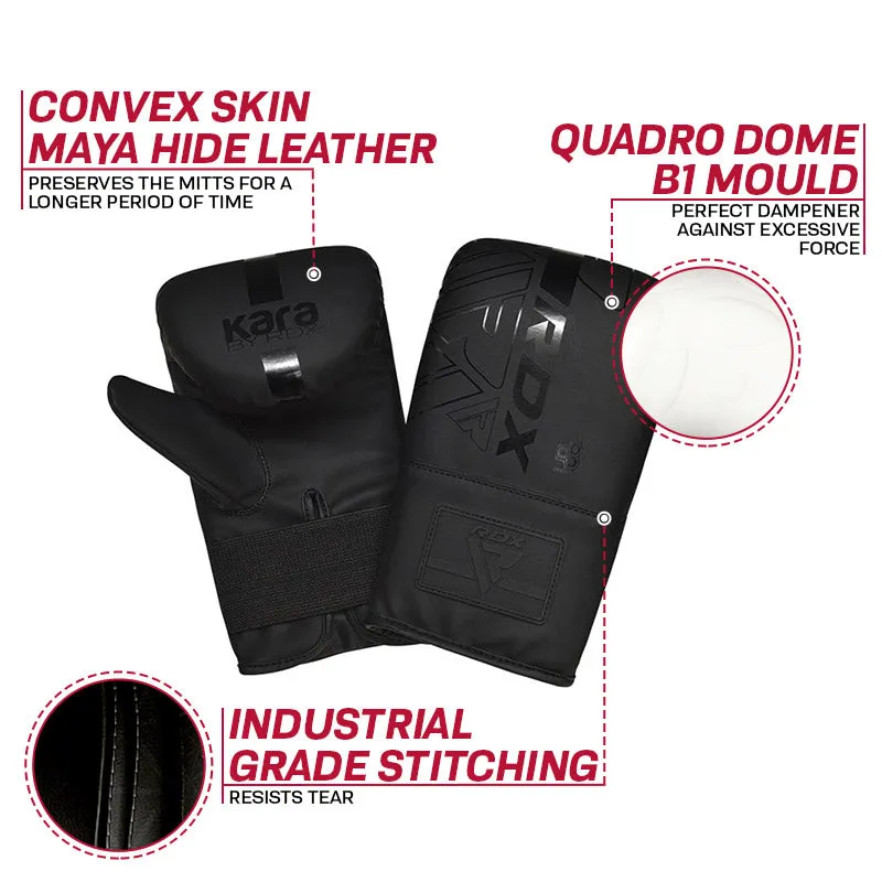 RDX Sacco Boxe Maize Nero Riempito Pelle Sintetica