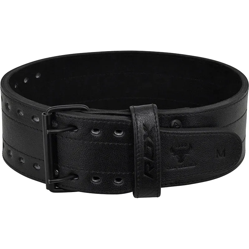 RDX RD Cintura Sollevamento Pesi Pelle Nera Doppia Fibbia