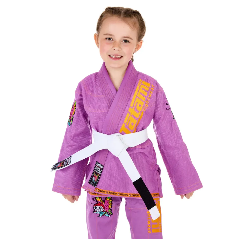 Tatami Meerkatsu Animal kimono BJJ bimbo viola farfalla cintura inclusa