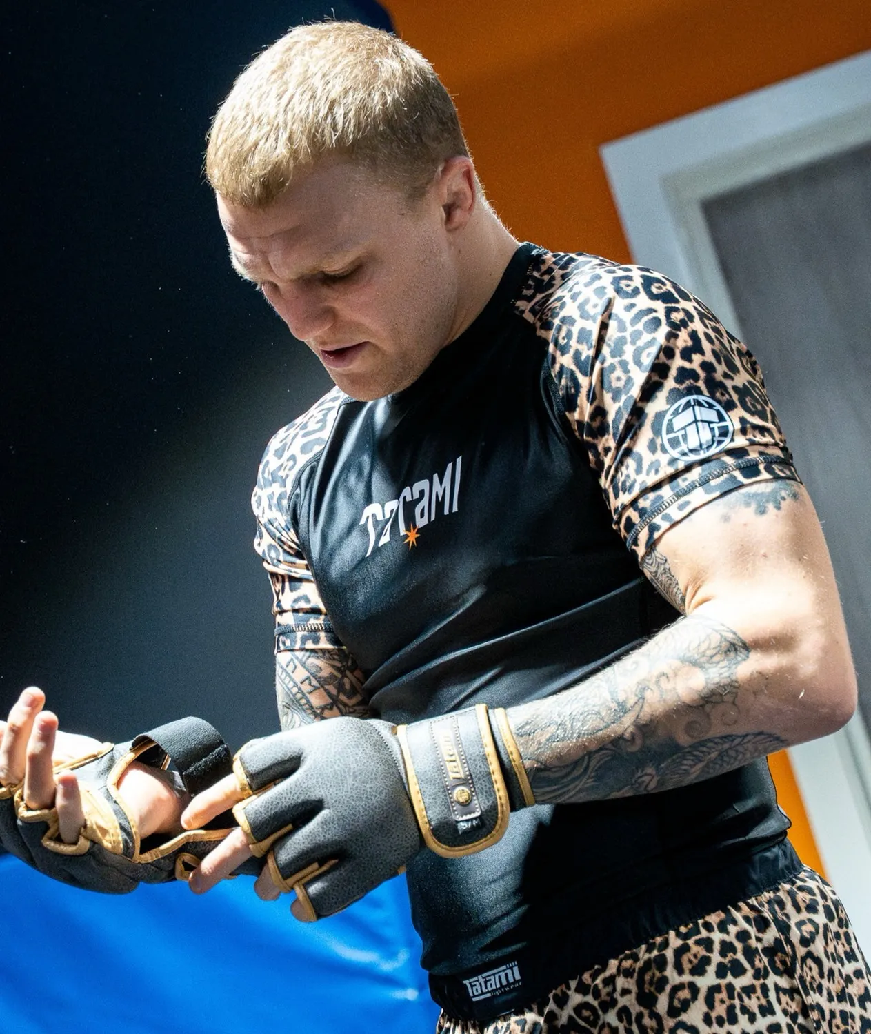 Tatami Fightwear Leopard rash guard maniche corte nera