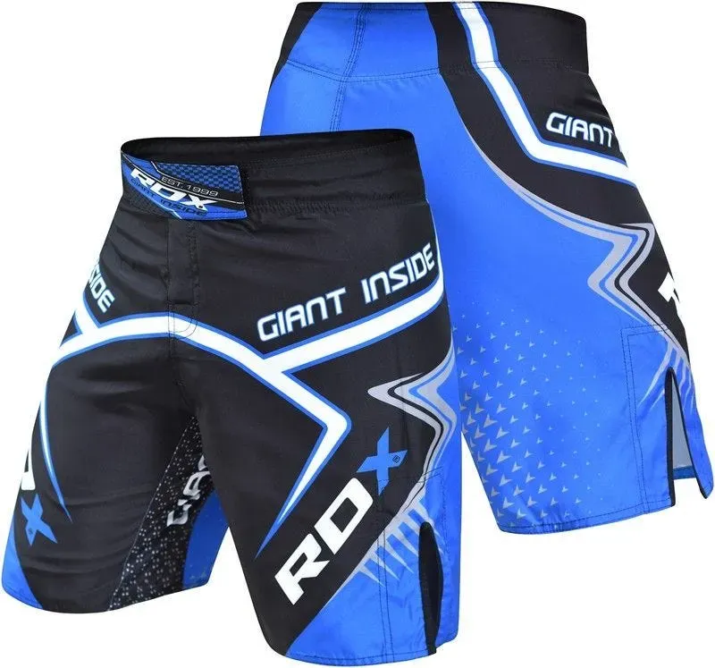 RDX R7 Pantaloncini MMA Nero Blu Elasticizzati
