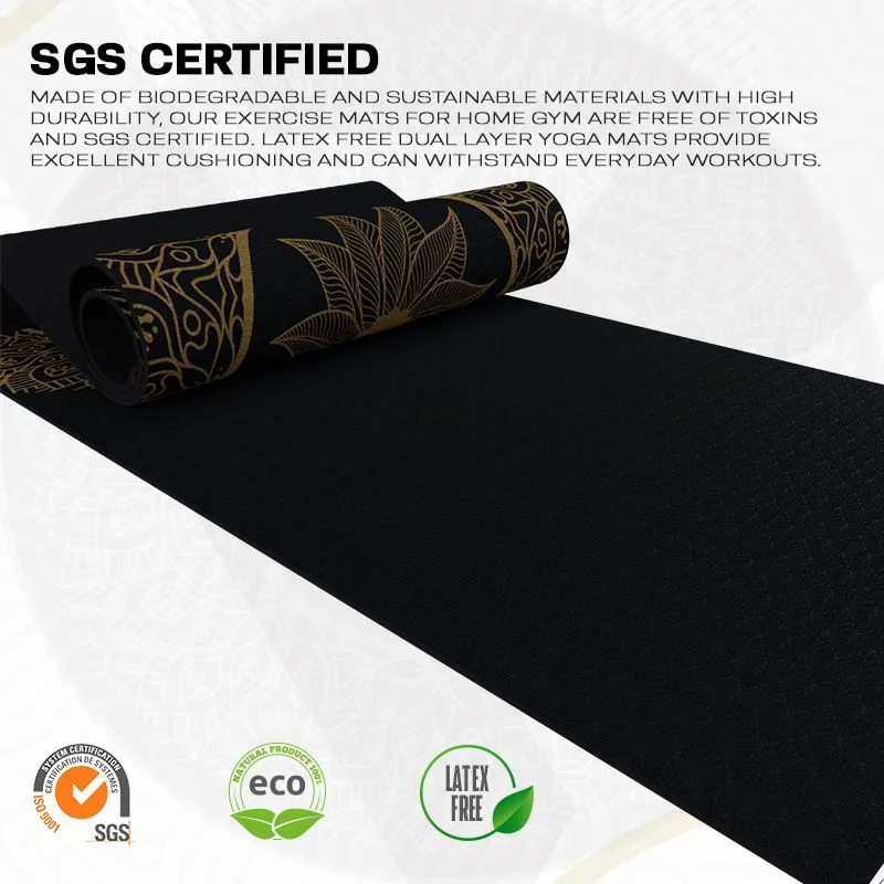 RDX D6 Tappetino Yoga TPE 6mm Marrone Antiscivolo