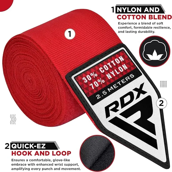RDX fasce mani boxe bambini 2,5 cotone elastico