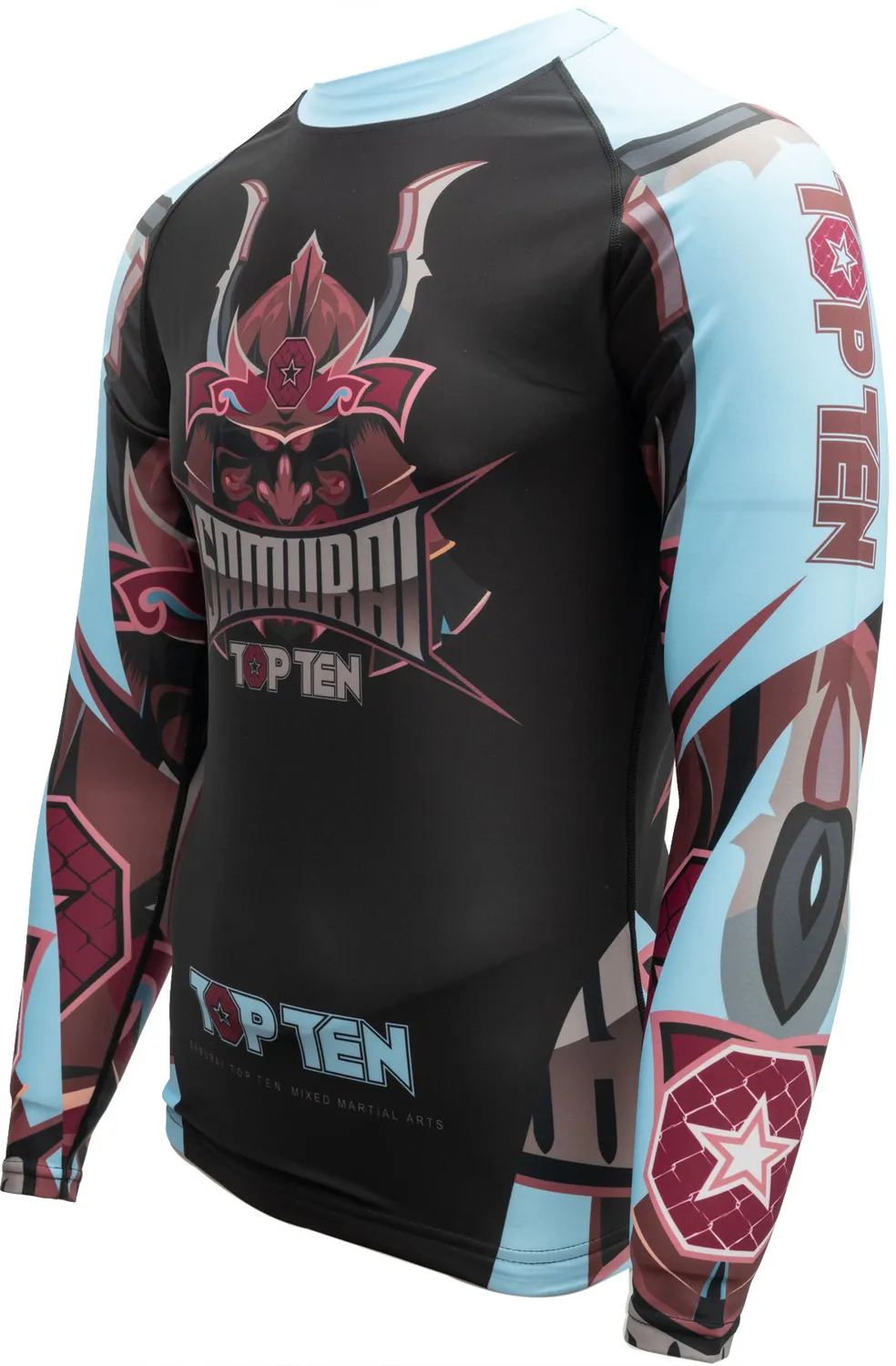 TOP TEN MMA Samurai rash guard elasticizzata