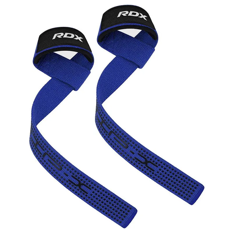RDX S4 Cinghie Sollevamento Pesi Nere Cotone Traspirante