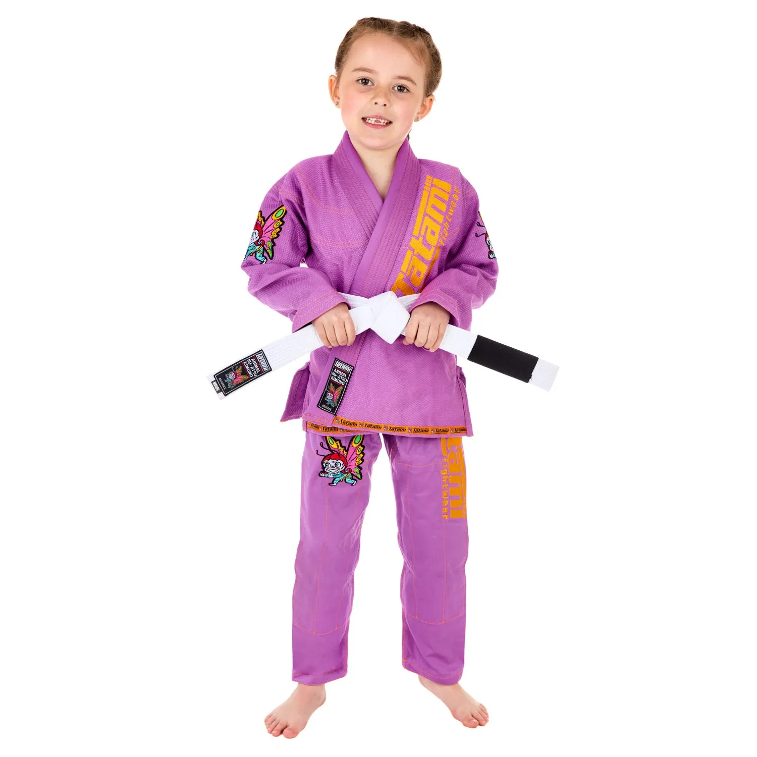 Tatami Meerkatsu Animal kimono BJJ bimbo viola farfalla cintura inclusa