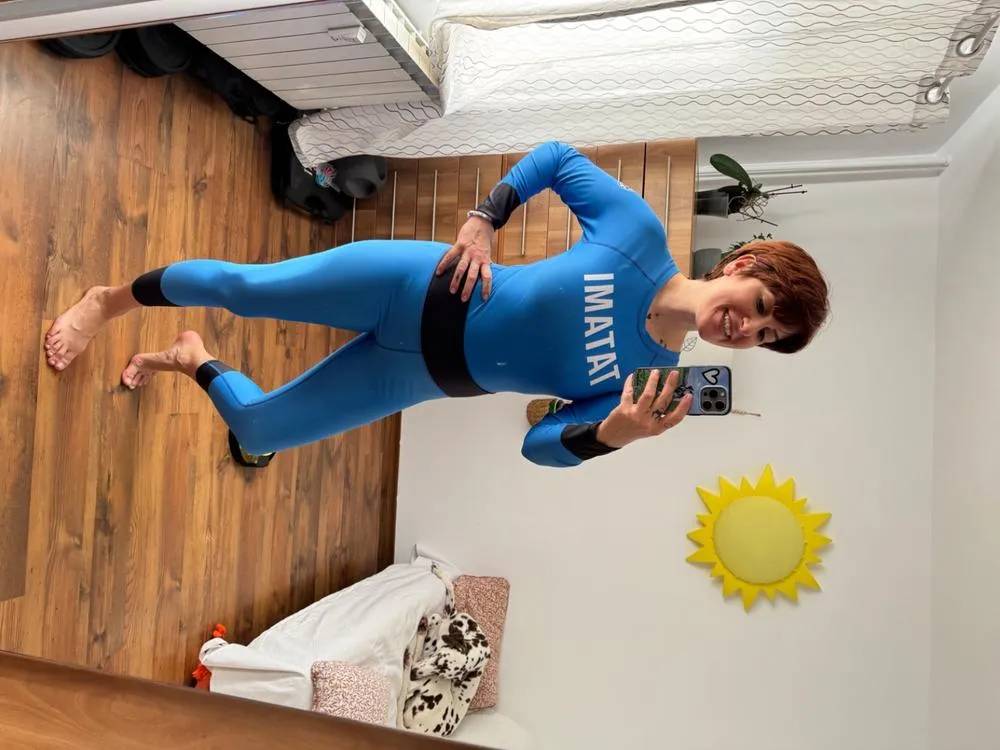Tatami Helena Ranked leggings donna blu cintura blu