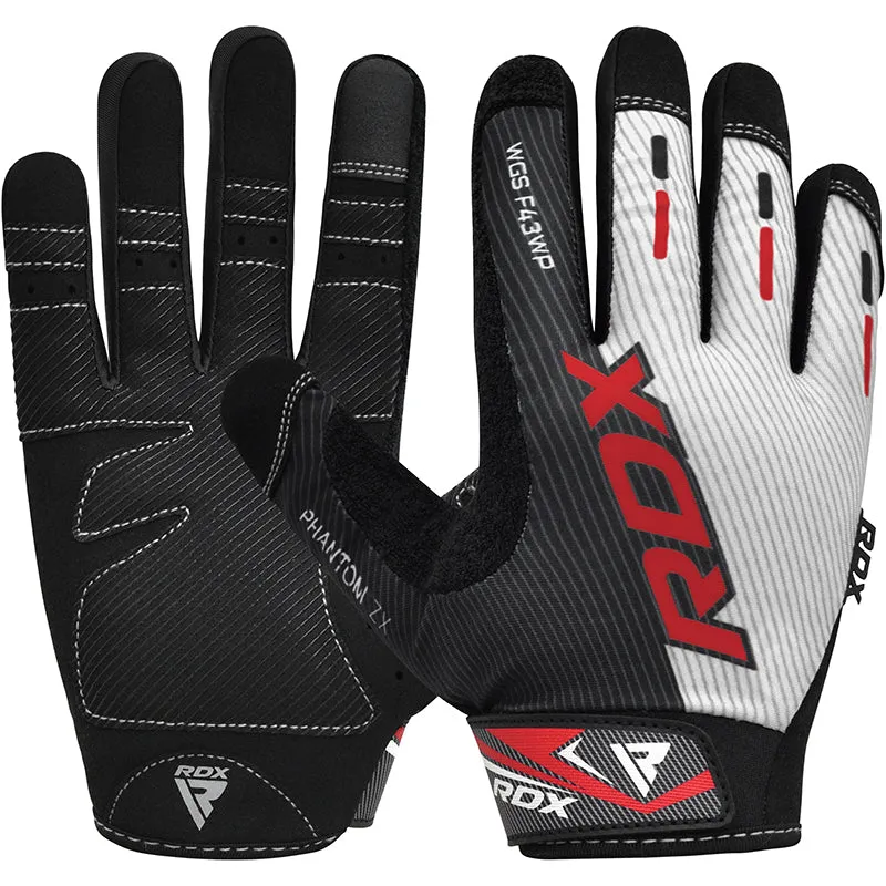 RDX F43 Guanti Palestra Dita Intere Touchscreen Rossi