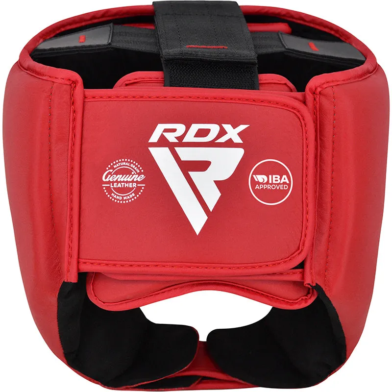 RDX caschetto boxe IBA gara pelle rosso taglia M