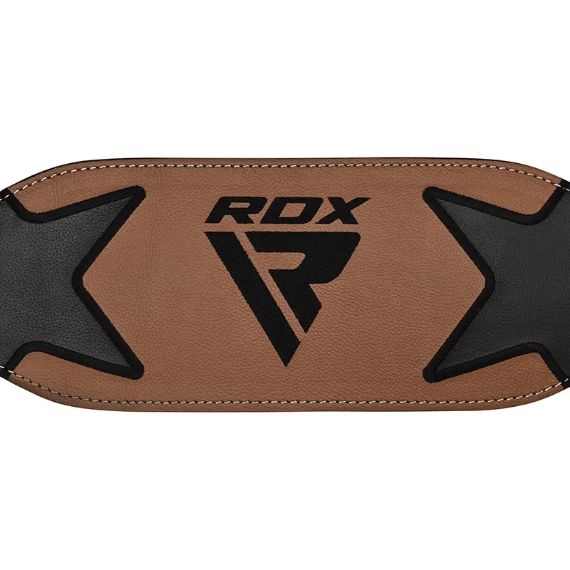 RDX Cintura Sollevamento Pesi Pelle Marrone 6 Pollici