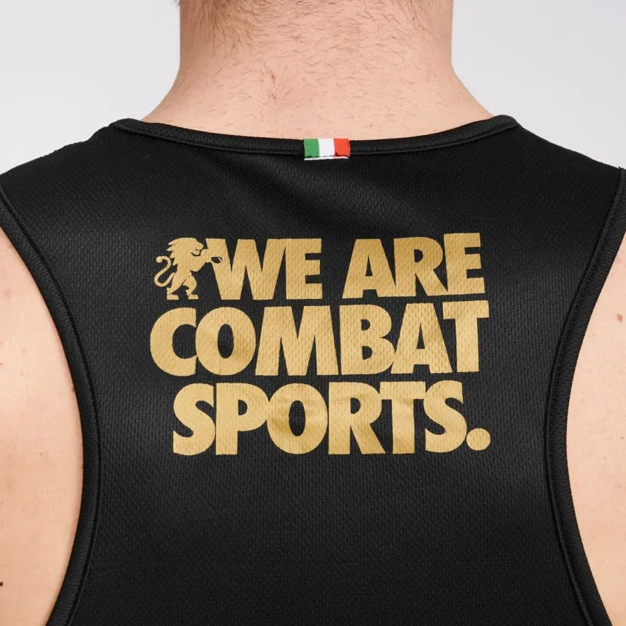 Leone 1947 DNA AB228 canotta boxe uomo nero oro