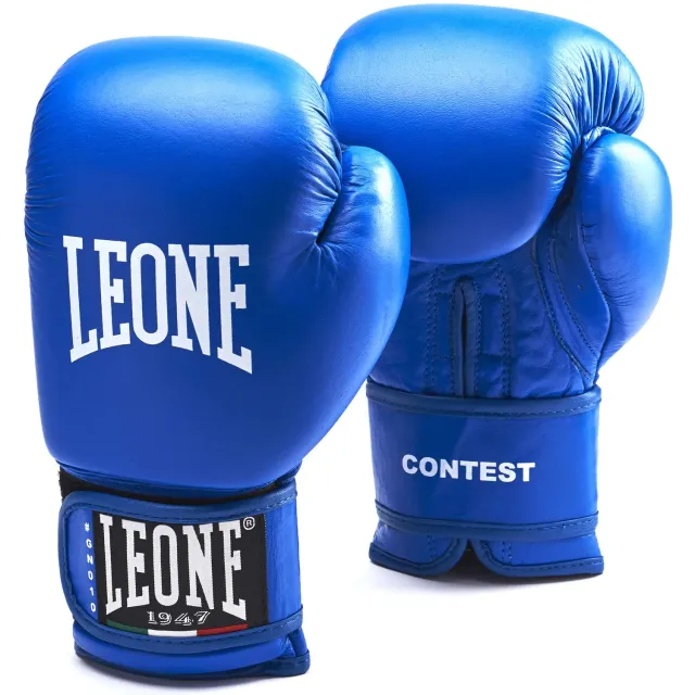 Leone1947 Contest GN010 guantoni boxe blu 10 oz pelle
