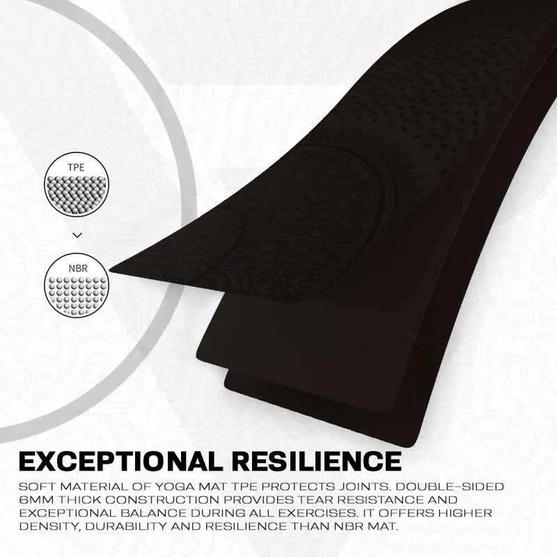 RDX D9 6mm Tappetino Yoga TPE Nero 183x61cm