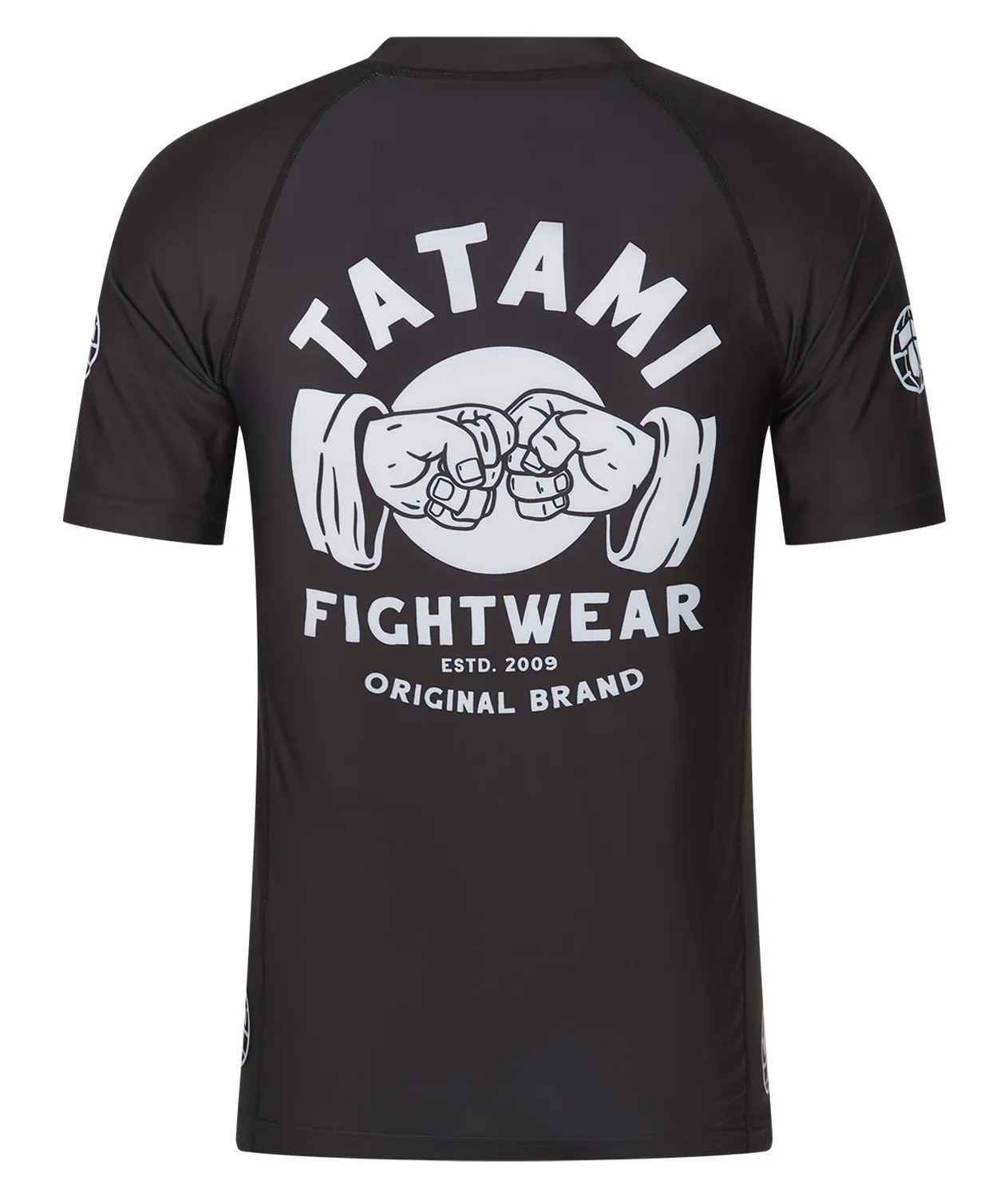 Tatami Fist Bump rash guard uomo nera manica corta riciclata
