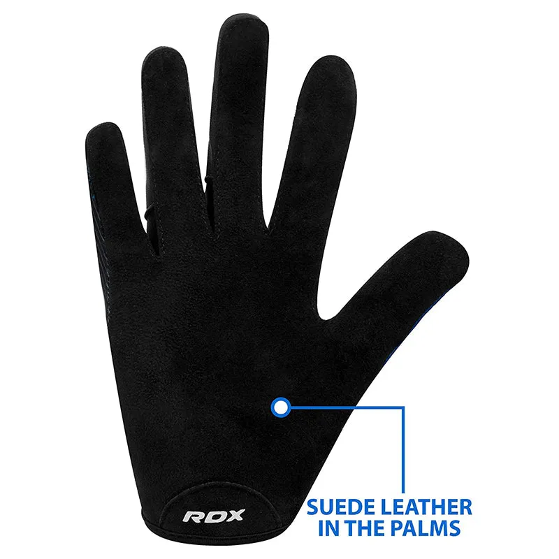 RDX F43 guanti palestra dita intere M blu pesi