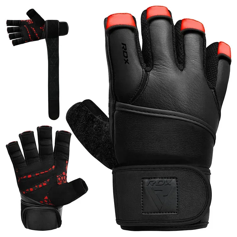 RDX L7 guanti palestra pelle presa silicone