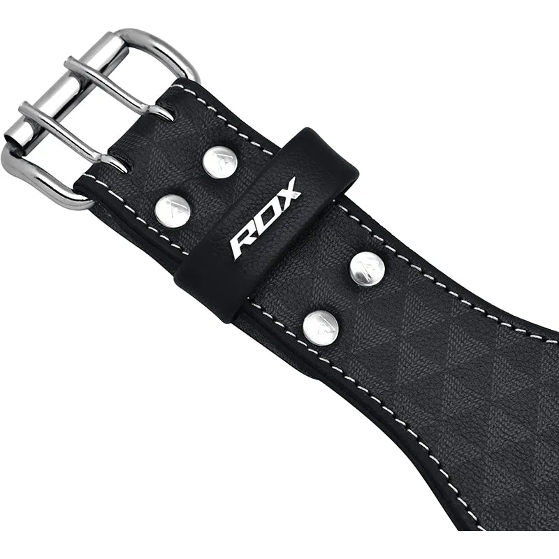 RDX Arlo Cintura Sollevamento Pesi Nera 4 Pollici Pelle