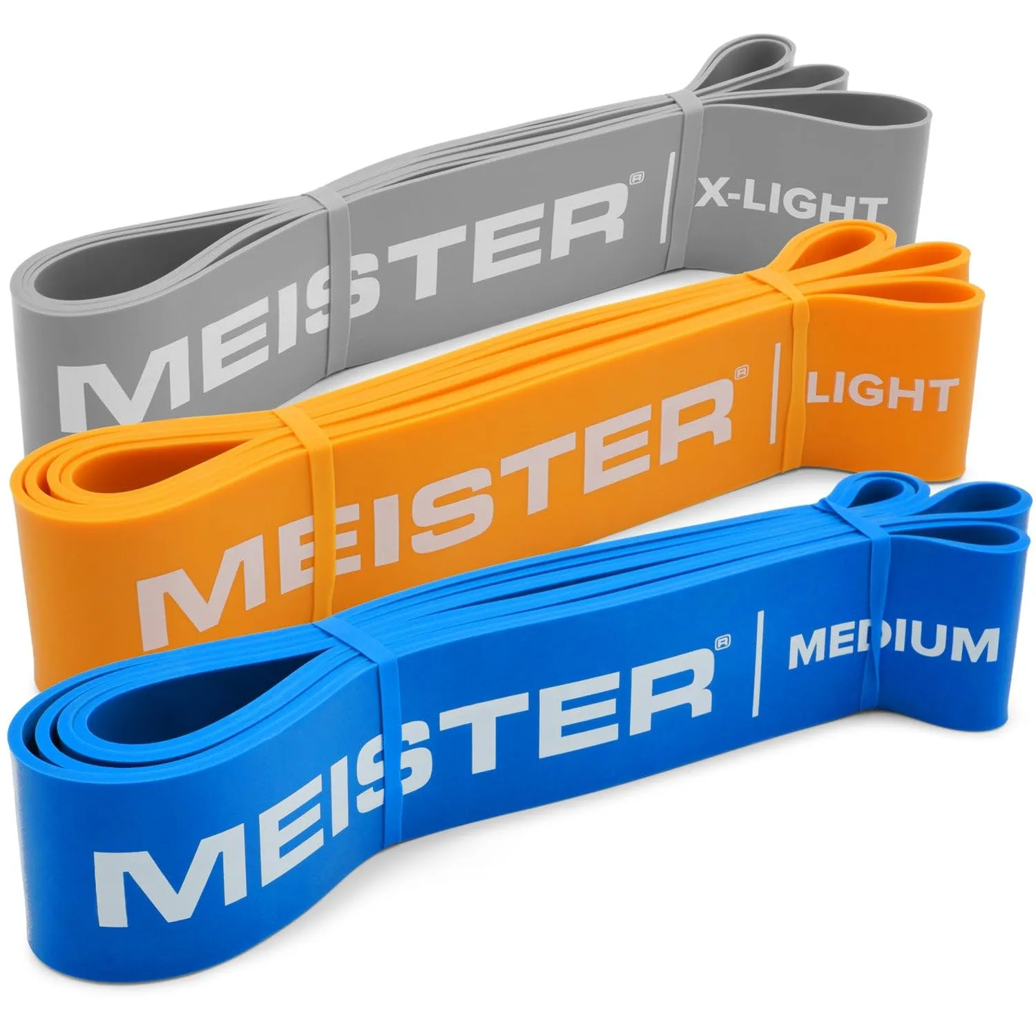 Meister X Band Fasce Resistenza Set 5 Pezzi Extra Larghe