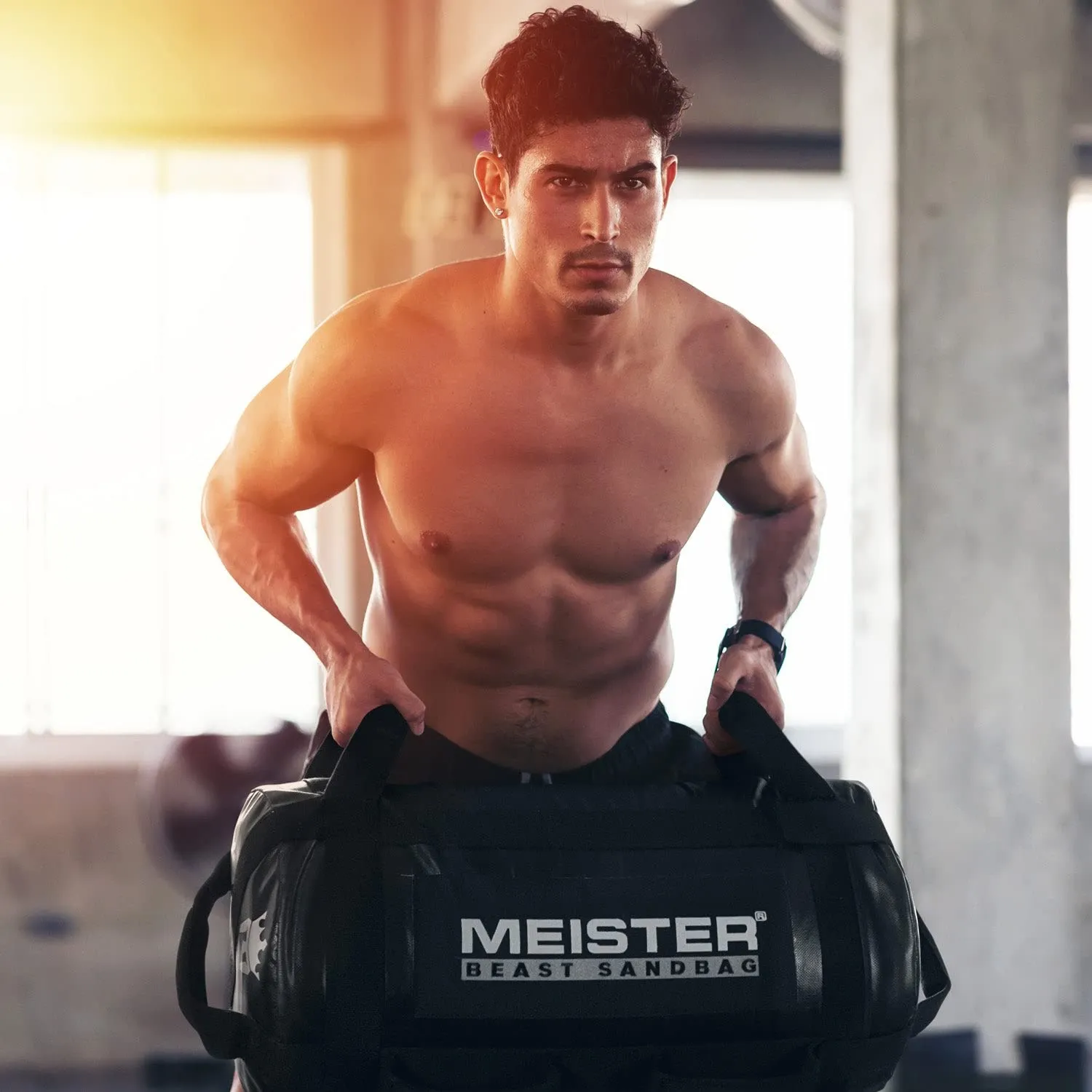 Meister Beast 80LB sandbag fitness nero 36kg 3 kettlebell