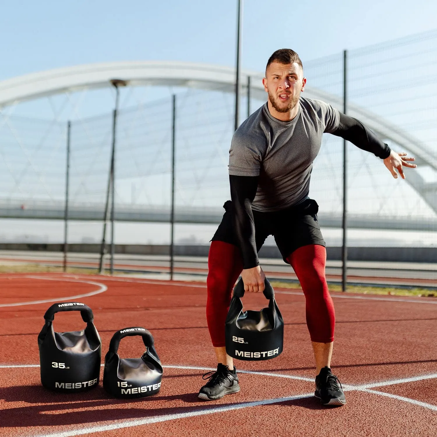 Meister BEAST Kettlebell Sabbia 11,3 Kg Manico Neoprene