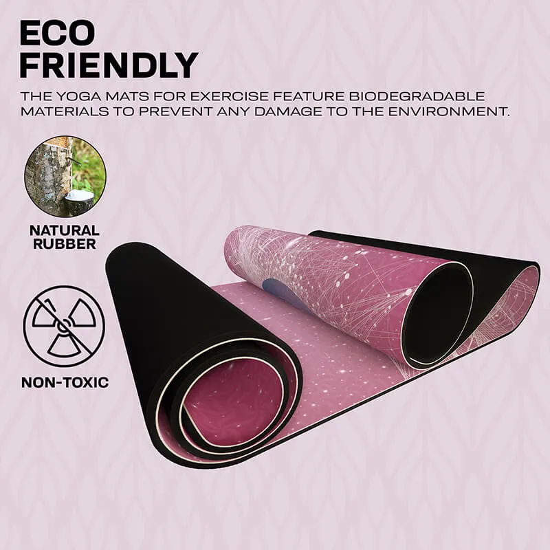 RDX D4 Tappetino Yoga 6mm Gomma Antiscivolo Rosa