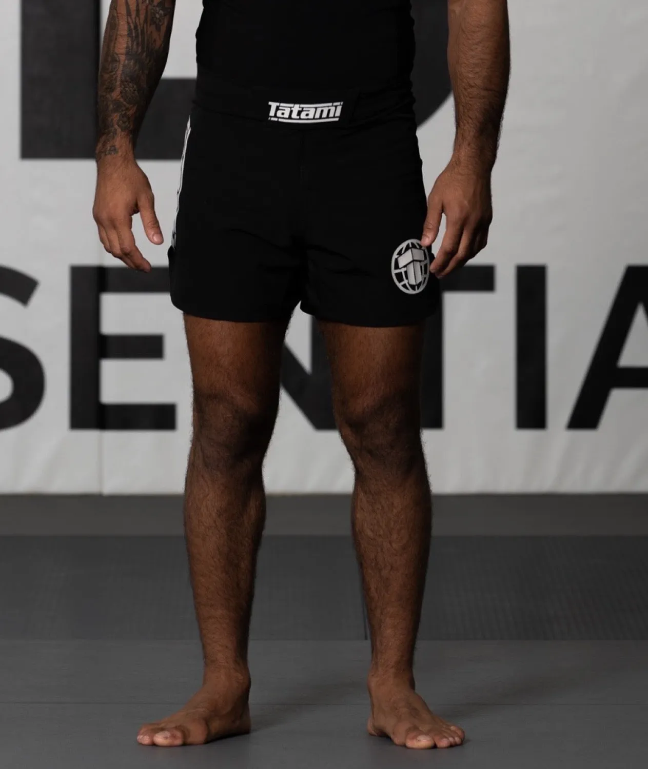 Tatami Fightwear Pro Grappling Shorts nero bianco no-gi