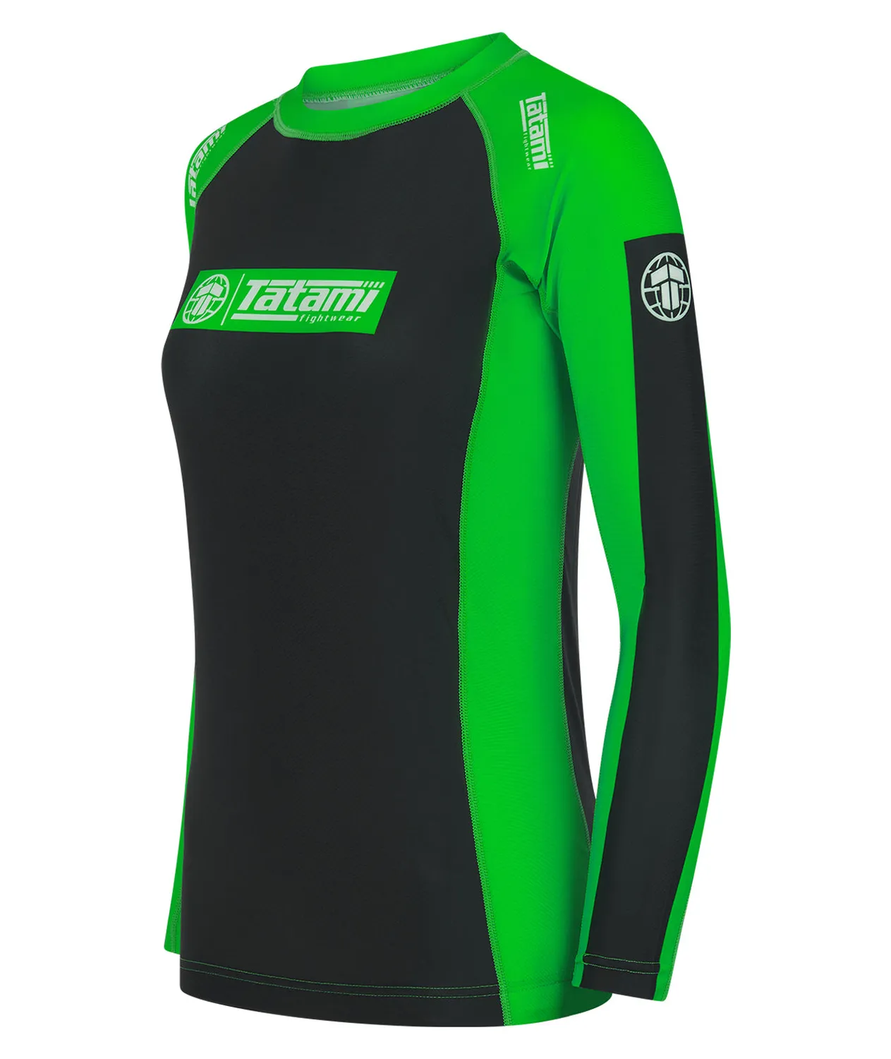 Tatami Ranked Rash Guard Manica Lunga Donna Verde IBJJF