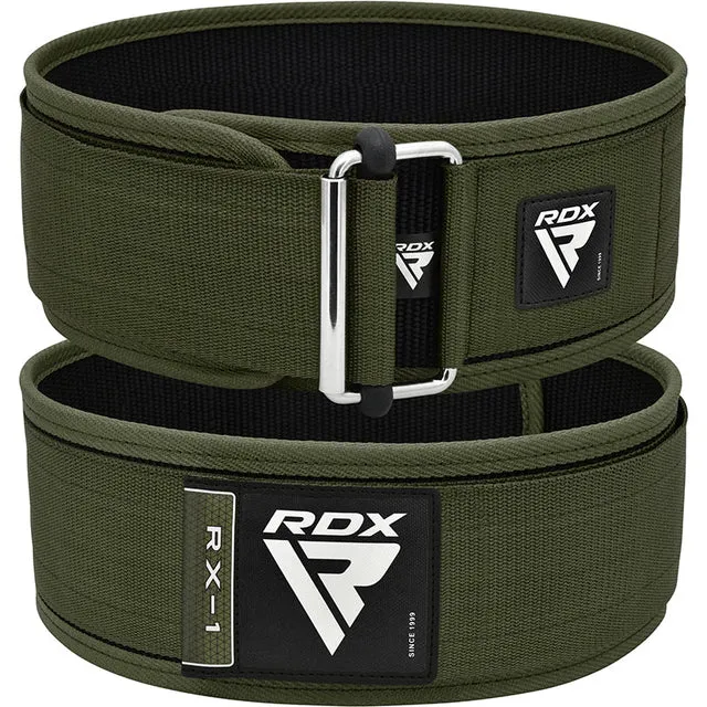 RDX RX1 cintura palestra nylon sollevamento nera