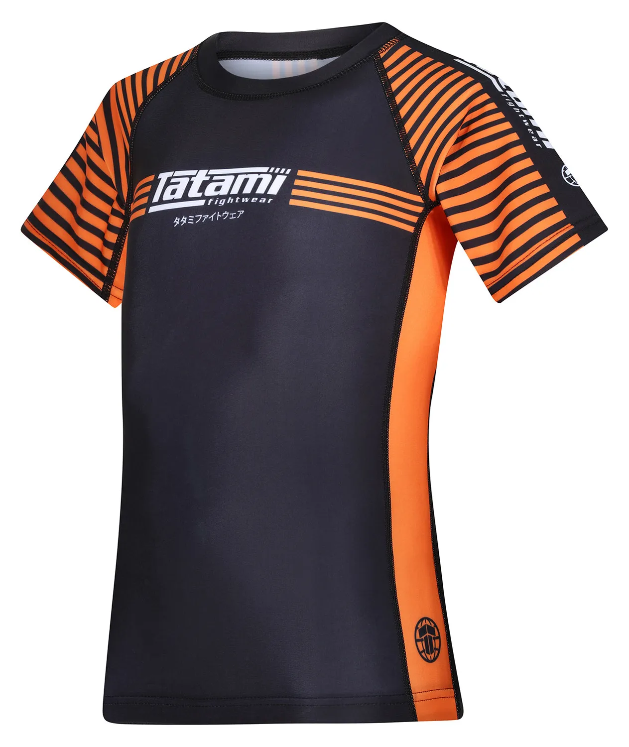 Tatami Fightwear IBJJF Ranked Rash Guard Bambino Arancione Manica Corta