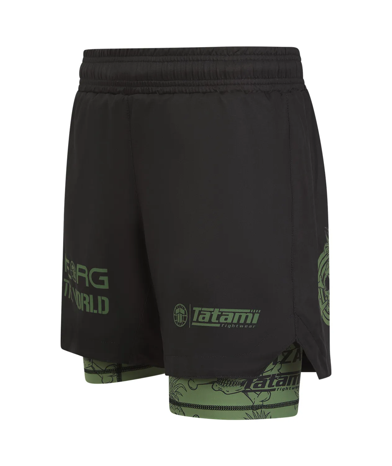 Tatami Reorg Hybrid pantaloncini grappling neri kaki