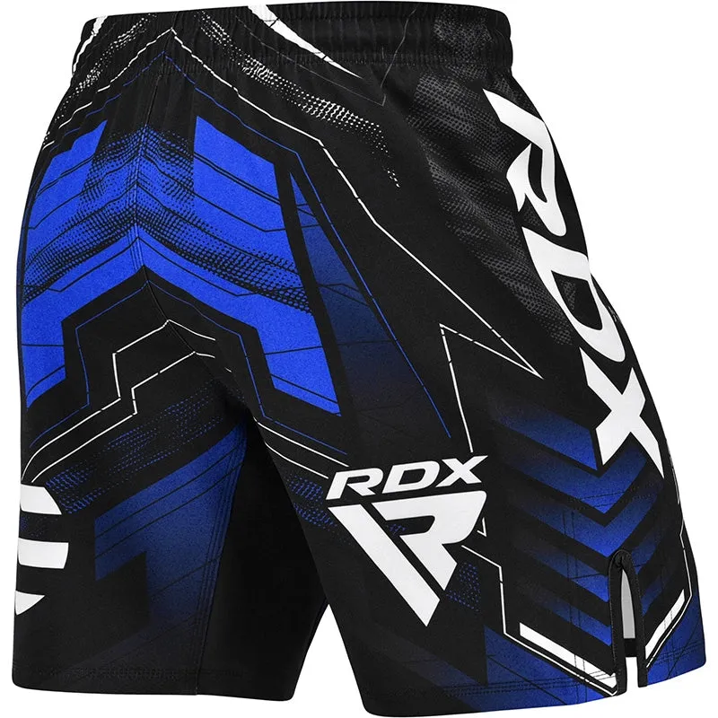 RDX IMMAF Pantaloncini MMA Blu microstretch uomo