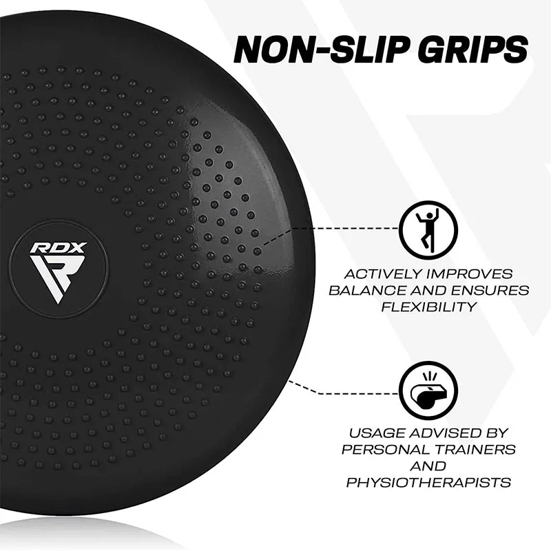 RDX Disco Equilibrio Cuscino Wobble Nero 33cm con Pompa