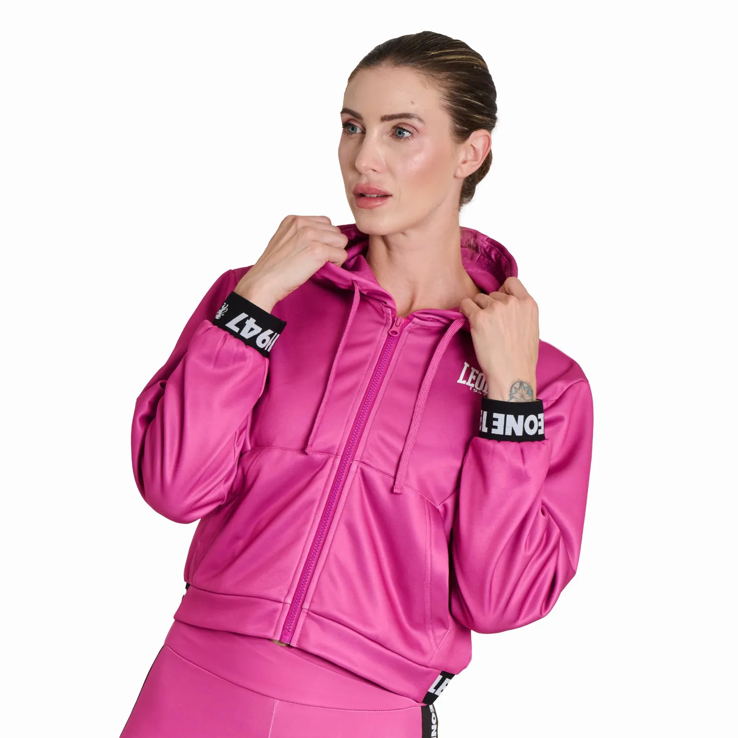 Leone 1947 Tape 47 ABX231 felpa donna corda S con cappuccio