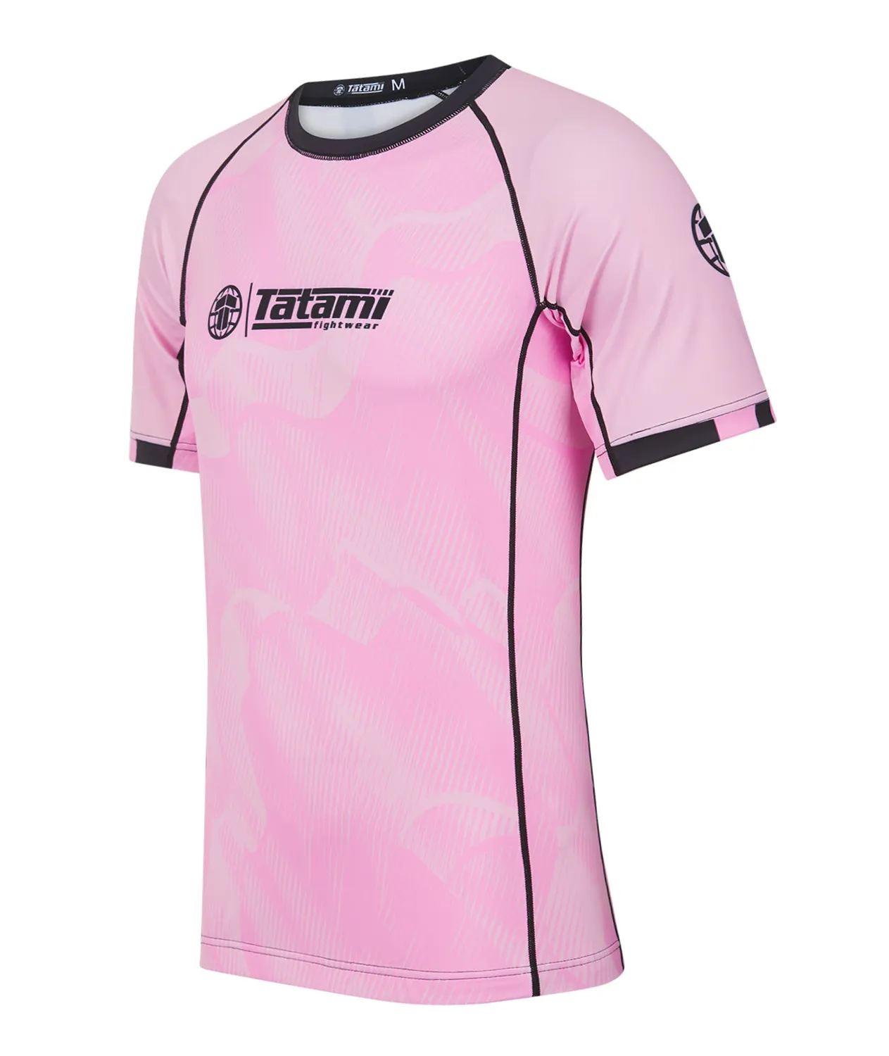 Tatami Nomad Pink Black rash guard riciclato manica corta