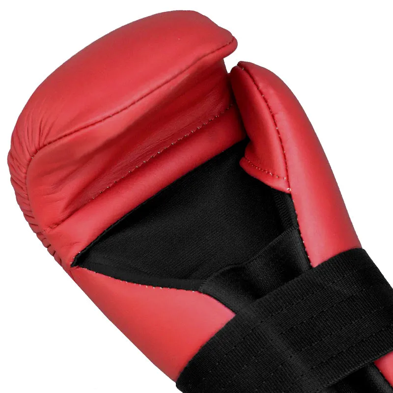 RDX WAKO T1 Guanti Point Fighter Rossi Pelle Vera
