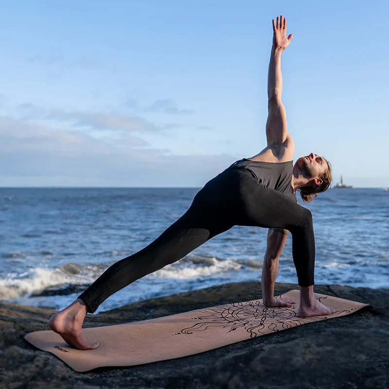 RDX D2 Tappetino Yoga Sughero Marrone 6mm