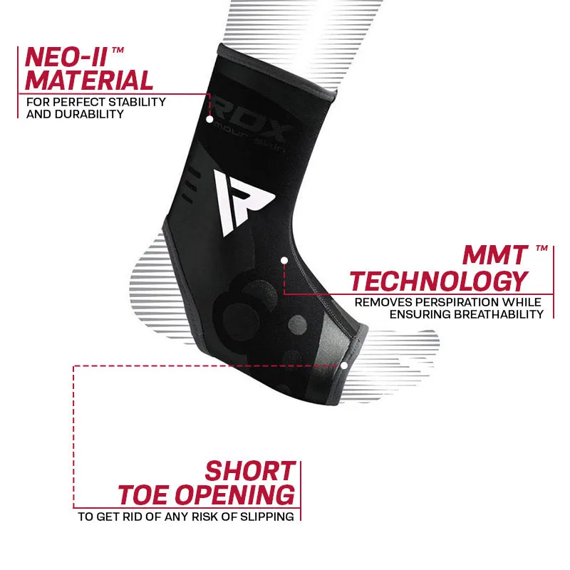 RDX A2 cavigliera neoprene nera sostegno S/M