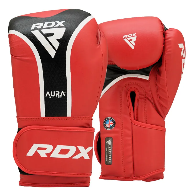 RDX Aura Plus T-17 guanti boxe Maya Hide protezione polso