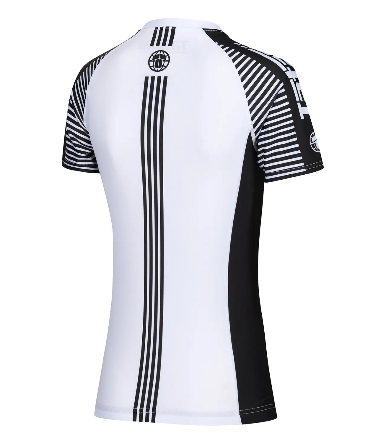 Tatami IBJJF Ranked rash guard donna nero-bianco manica corta