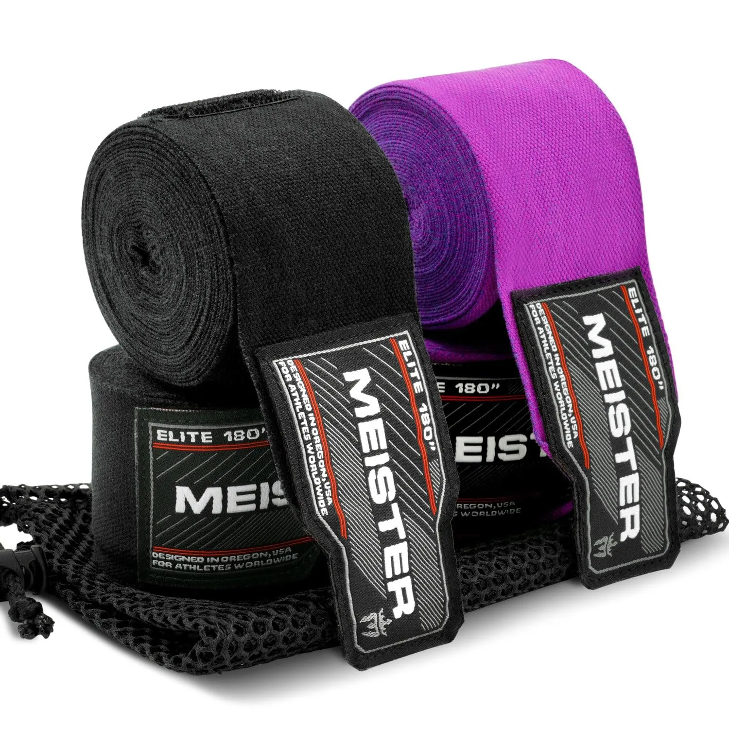 Meister Elite Bende Boxe 457 cm Nero Rosso 2 Paia